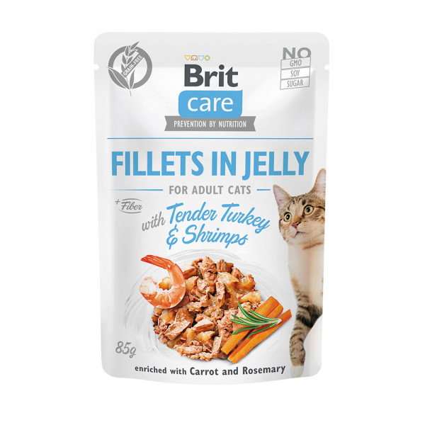 Brit Fillets in Jelly mit Truthahn & Shrimps