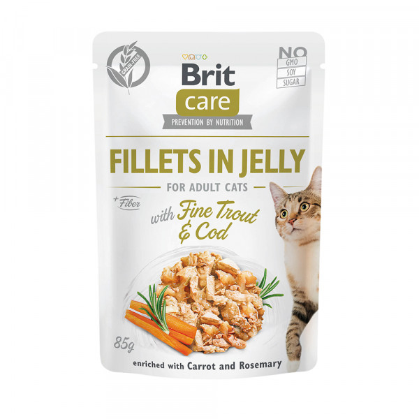 Brit Fillets in Jelly mit Forelle & Kabeljau