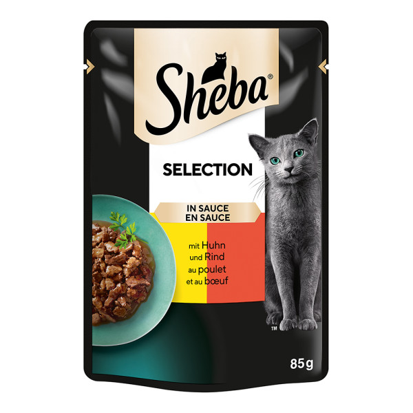 Sheba Selection in Sauce mit Huhn & Rind