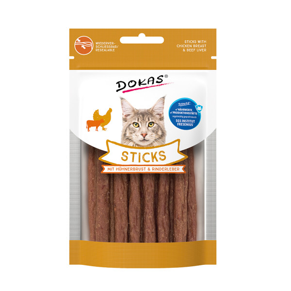 Dokas Sticks mit Hühnerbrust & Rinderleber