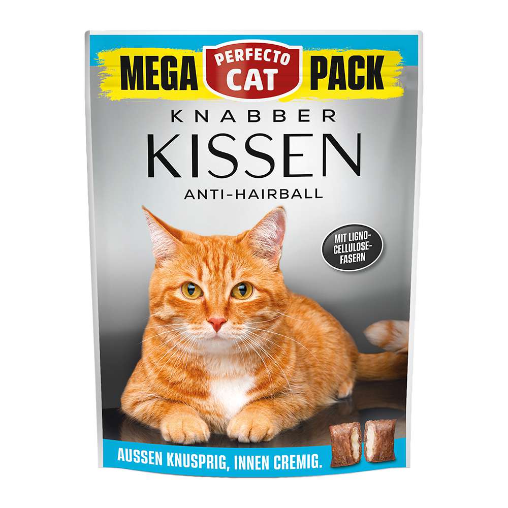 Perfecto Cat Knabber Kissen Anti-Hairball | Snacks | Katzenfutter  