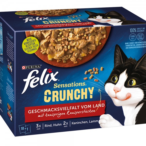 Felix Sensation Crunchy Geschmacksvielfalt vom Land - Multipack