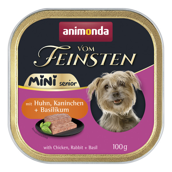 Animonda Vom Feinsten Mini Senior Huhn, Kaninchen & Basilikum