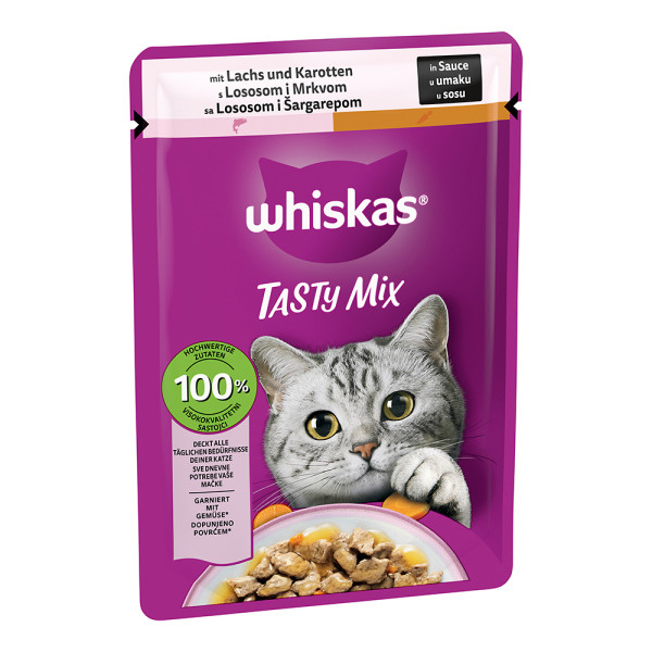 Whiskas Tasty Mix Lachs & Karotten in Sauce