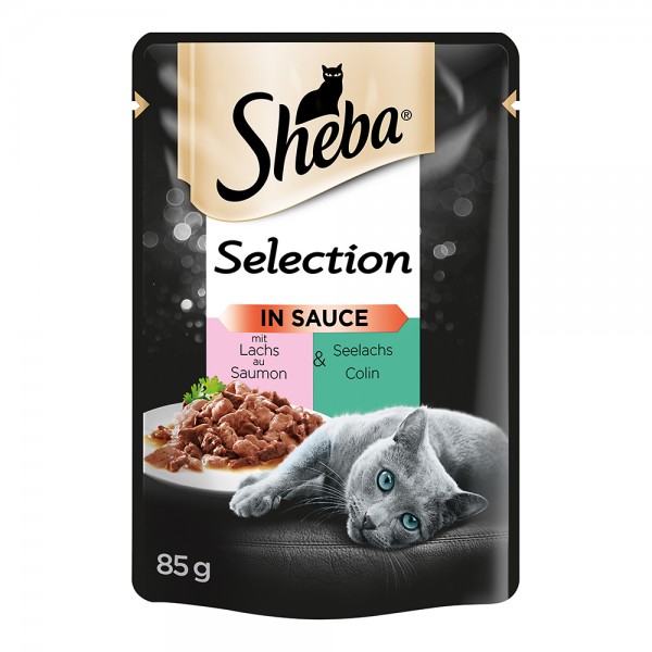 Sheba Delikates Duo in Sauce mit Lachs und Seelachs