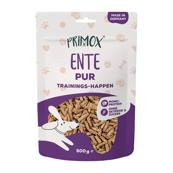 Primox Hundeleckerlis Ente pur 500g