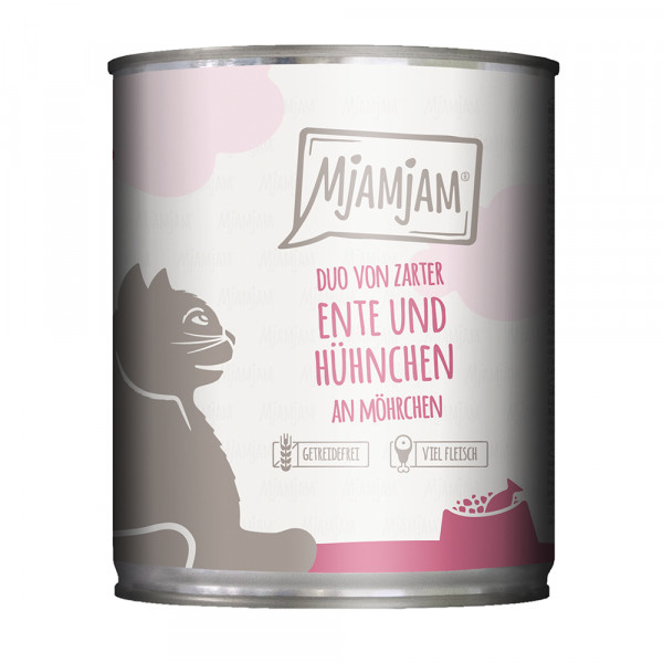 MjAMjAM DUO von zarter Ente & saftigem Hühnchen an Möhrchen