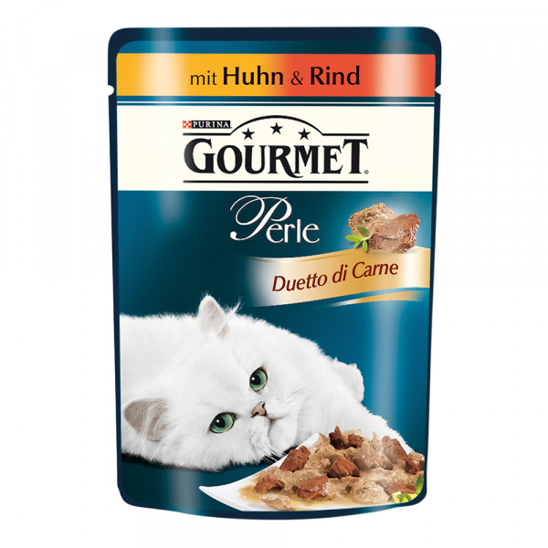 Gourmet Perle Duetto Carne Huhn & Rind