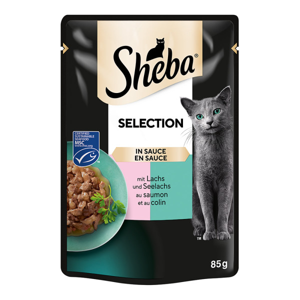 Sheba Selection in Sauce mit Lachs & Seelachs (MSC)