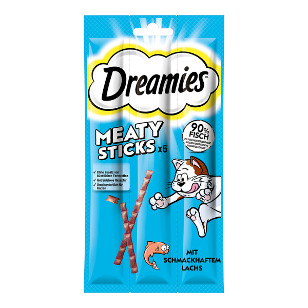 Dreamies Meaty Sticks 6 Pack mit Lachs
