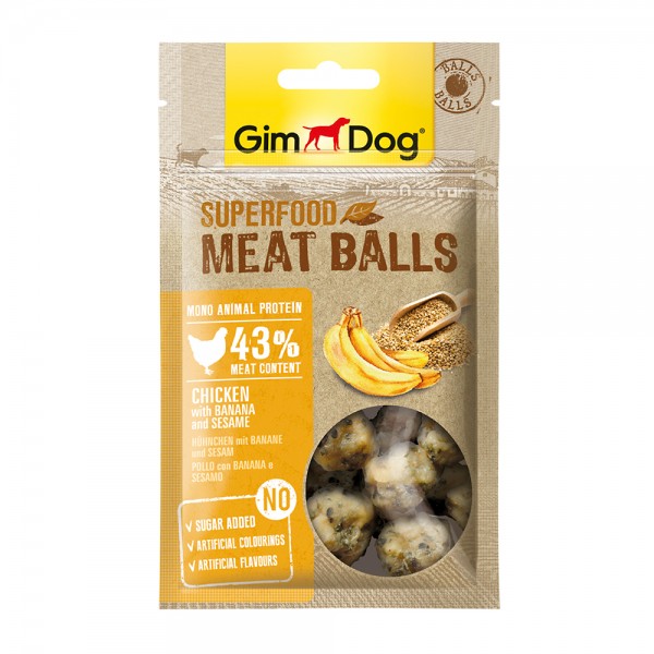 GimDog Meat Balls Huhn Banane und Sesam