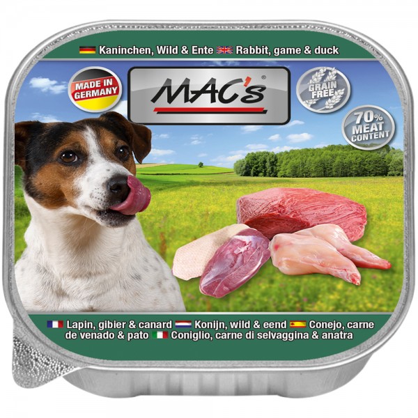 MAC´s DOG Kaninchen, Wild & Ente