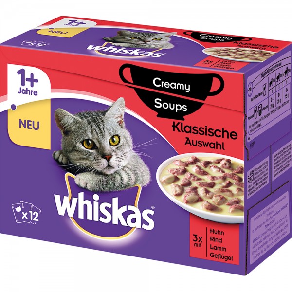Whiskas MP 1+ Creamy Soups Klassische Auswahl