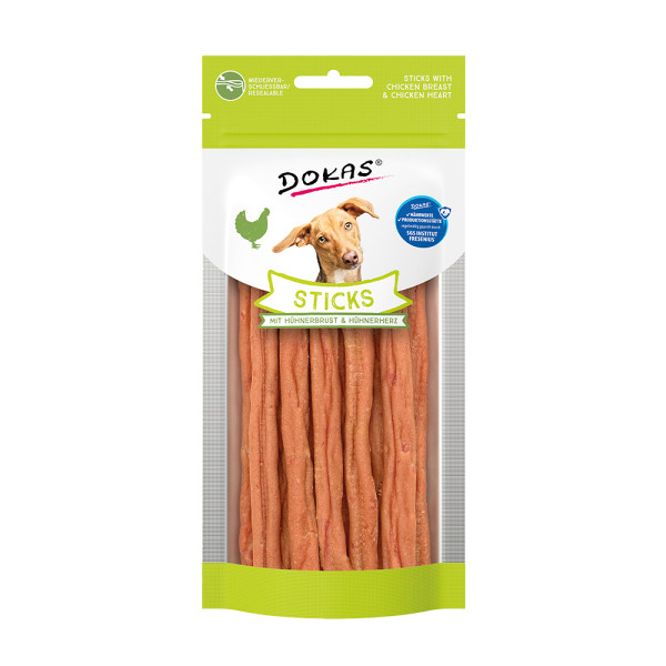 Dokas Sticks mit Hühnerbrust & Hühnerherz