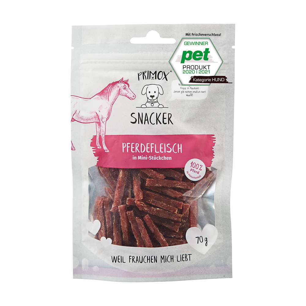 Primox Pferdefleisch in MiniStückchen Snacks Hundefutter Hund
