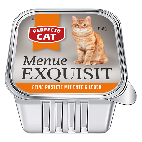 Perfecto Cat Menue Exquisit Feine Pastete mit Ente & Leber