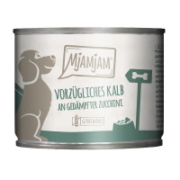 MjAMjAM vorzügliches Kalb an gedämpfter Zucchini MjAMjAM vorzügliches Kalb an gedämpfter Zucchini