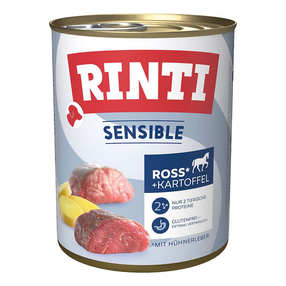 Rinti Sensible Ross, Hühnerleber &amp; Kartoffel Nassfutter Hundefutter