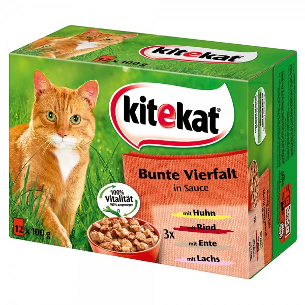 Kitekat 12er Multipack Bunte Vierfalt in Sauce