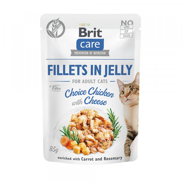 Brit Fillets in Jelly mit Geflügeln & Käse
