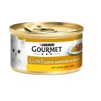 Gourmet Gold Zarte Häppchen in Sauce mit Huhn&Leber Gourmet Gold Zarte Häppchen in Sauce mit Huhn&Leber