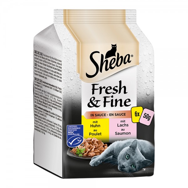 Sheba Fresh&Fine mit Huhn&Lachs in Sauce