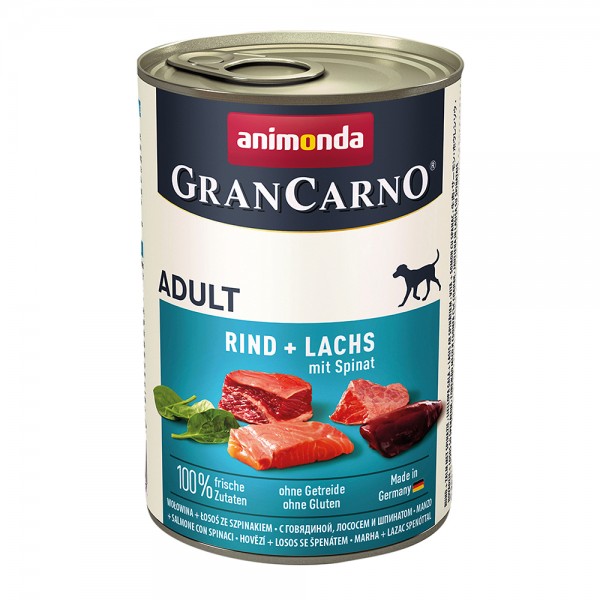 Animonda Gran Carno Original Adult Rind+Lachs mit Spinat Nassfutter