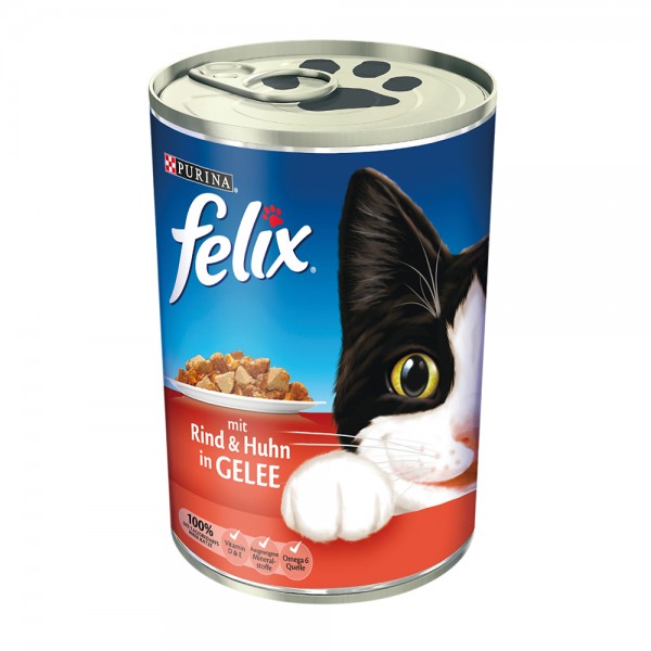 Felix Häppchen in Gelee mit Rind und Huhn