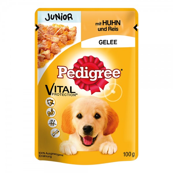 Pedigree Portionsbeutel Junior Huhn+Reis in Gelee