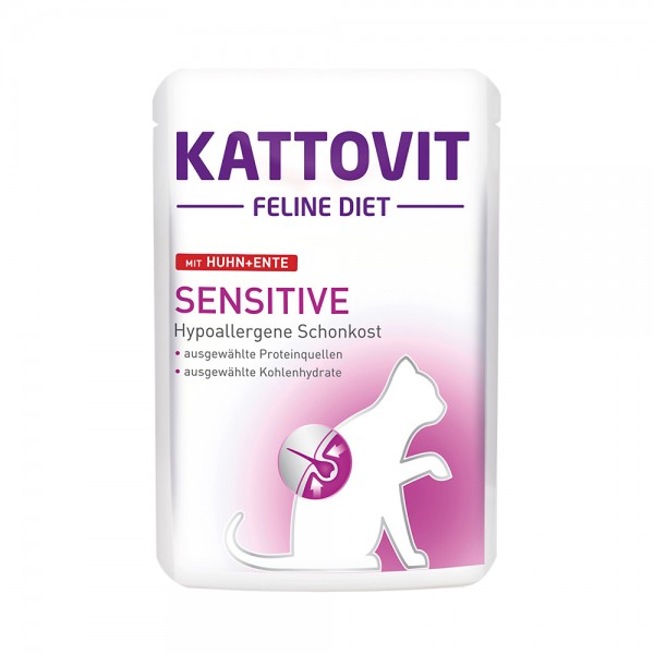 Kattovit Sensitive mit Huhn + Ente