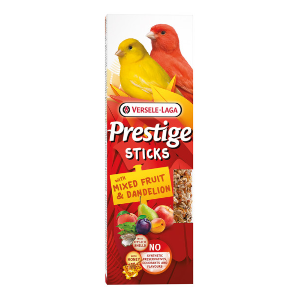 Versele-Laga Prestige Sticks Kanarien mit gemischten Früchten & Löwenzahn