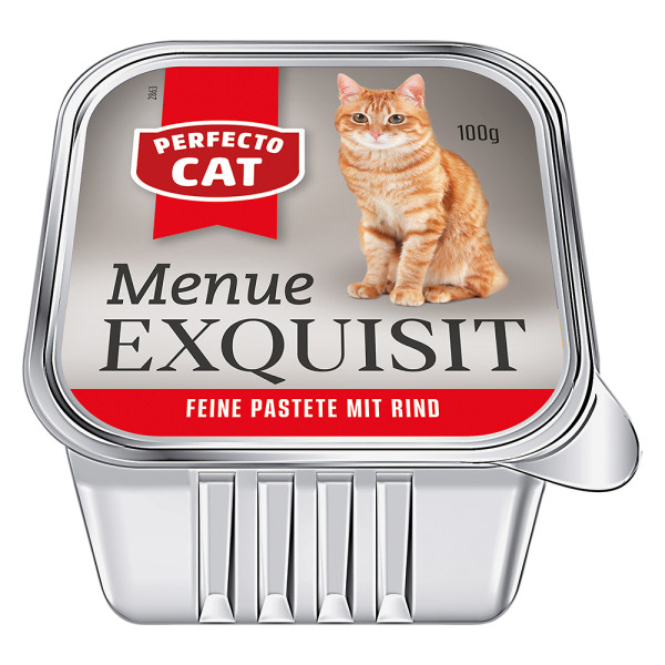 Perfecto Cat Menue Exquisit Feine Pastete mit Rind