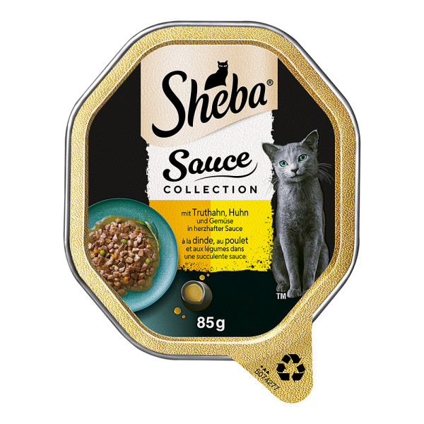 Sheba Collection Sauce mit Truthahn, Hähnchen und Gemüse in herzhafter Sauce