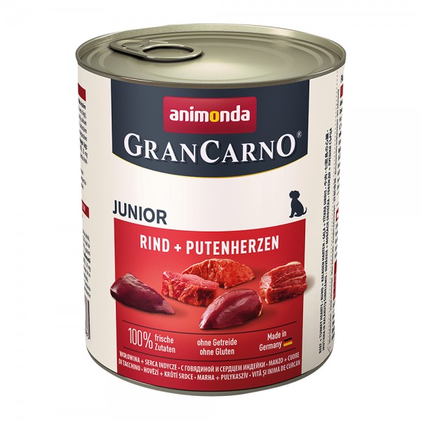 Animonda Gran Carno Original Junior mit Rind + Putenherzen