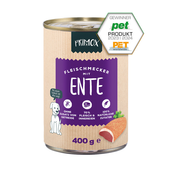 Primox Hunde Nassfutter mit Ente 6 x 400g