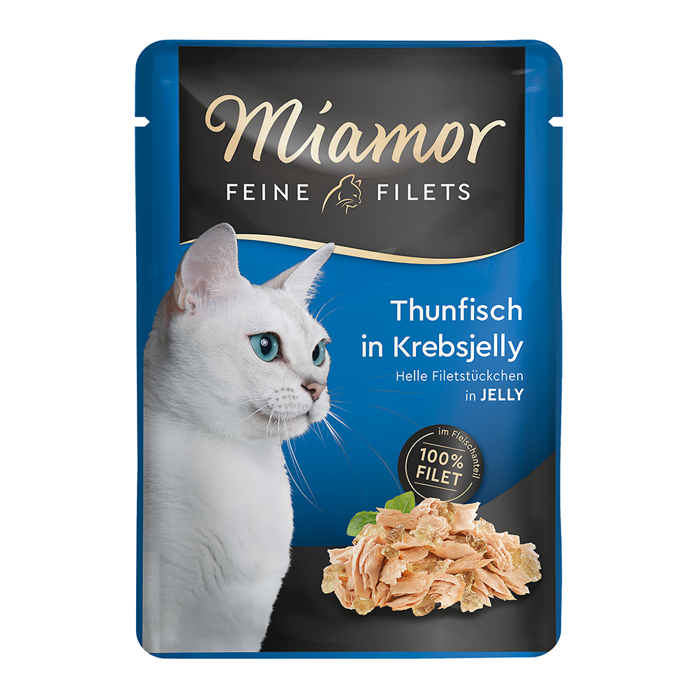 Miamor Feine Filets Thunfisch in Krebsjelly | Nassfutter | Katzenfutter | Katze | Sortiment ...
