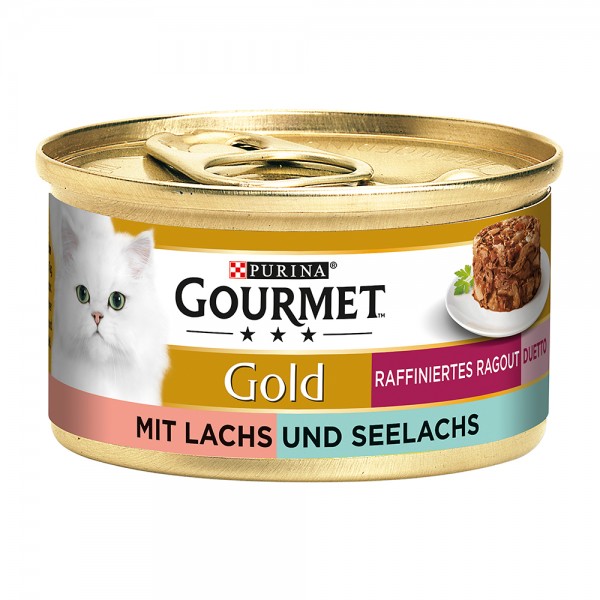 Gourmet Gold Raffiniertes Ragout Duetto mit Lachs und Seelachs