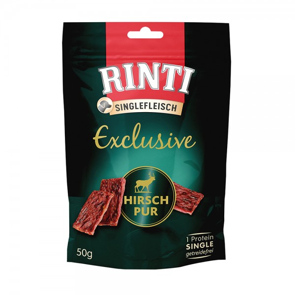 Rinti Singlefleisch Exclusive Snack Hirsch pur