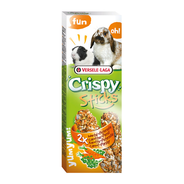 Versele-Laga Crispy Sticks Kaninchen-Meerschweinchen Karotte und Petersilie - 2 Stück