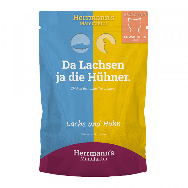 Herrmanns Lachs & Bio-Huhn mit Karotte & Kokosflocken