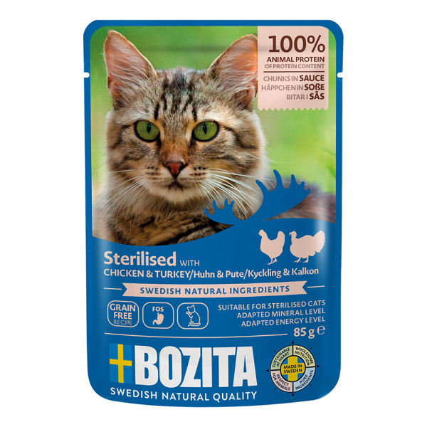 Bozita Sterilised Häppchen in Sauce mit Huhn und Pute