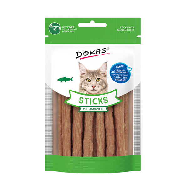 Dokas Sticks mit Lachsfilet