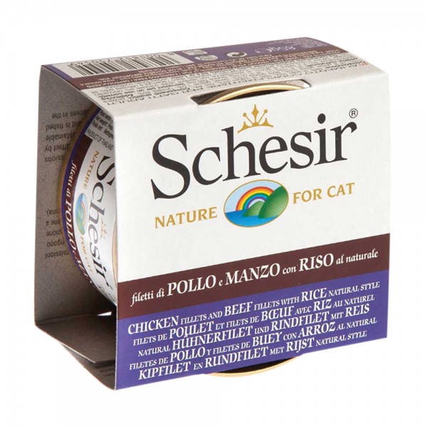 Schesir Cat Natural Huhn, Rind und Reis