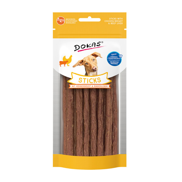Dokas Sticks mit Hühnerbrust & Rinderleber