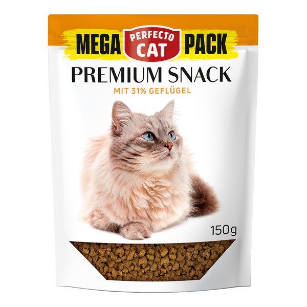 Perfecto Cat Feiner Katzensnack in Herzform mit 31% Geflügel.