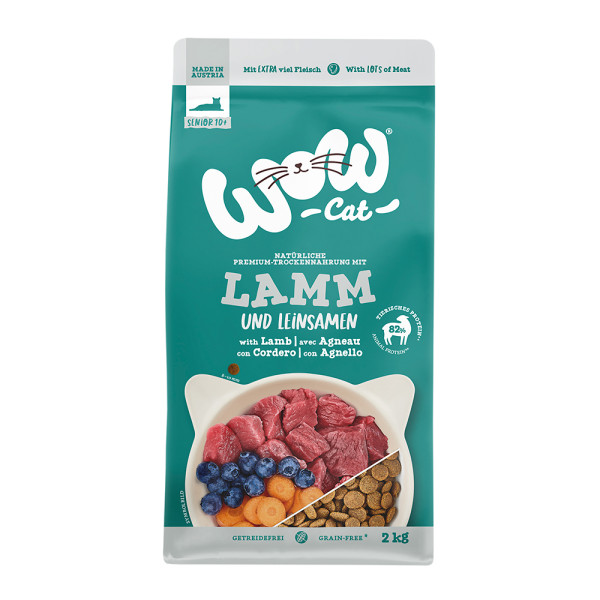 WOW CAT Trockennahrung Senior Lamm