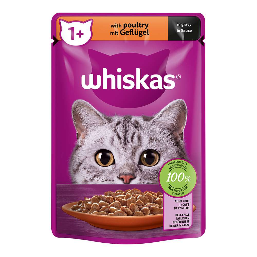 Whiskas Whiskas 1+ mit Geflgel in Sauce | Nassfutter | Katzenfutter |  Katze | Sortiment | Stroetmann Tiernahrung