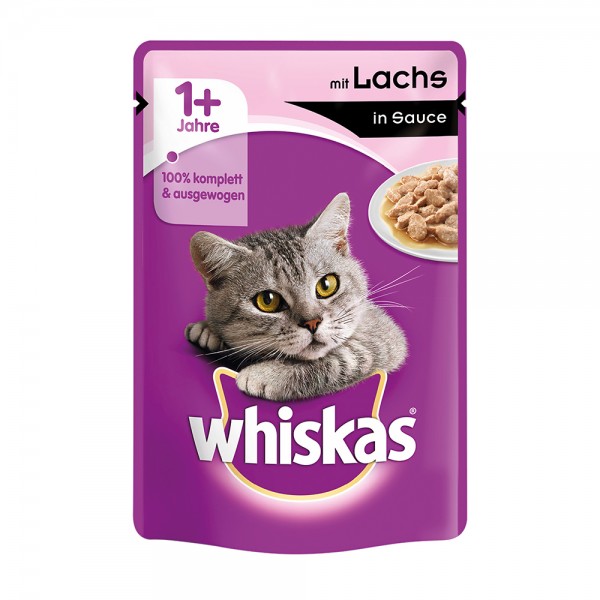 Whiskas 1+ mit Lachs in Sauce 100g