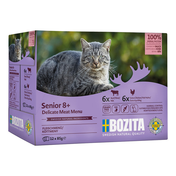 Bozita Senior 8+ Häppchen in Sauce mit Fleisch Multibox