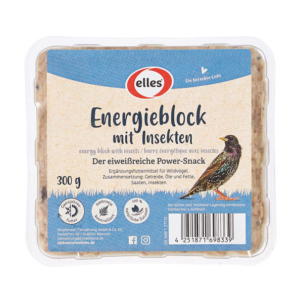 elles Energieblock mit Insekten 300g